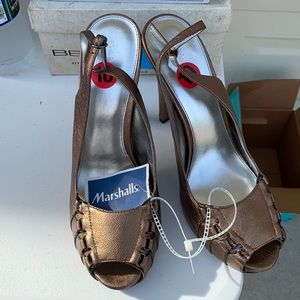 Bronze Calvin Klein Slingback Heels